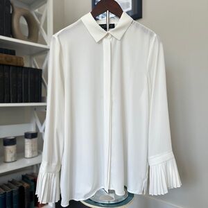 Eloquii White Formal Blouse Size 14